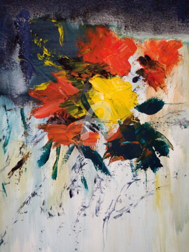 Pittura intitolato "Abstrait réalisme" da Edith Germain, Opera d'arte originale, Acrilico