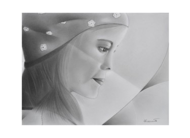 Drawing titled "The dreamer" by Edith Hersant, Original Artwork