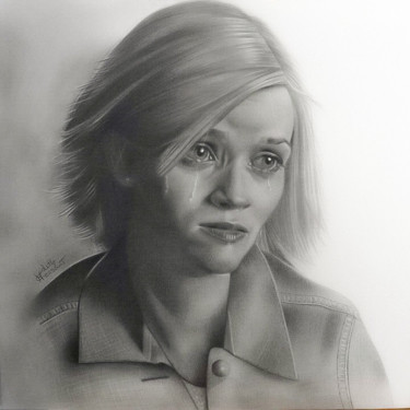 Drawing titled "Reese Witherspoon ." by Edith Hersant, Original Artwork, Graphite