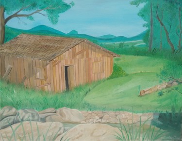 Pintura intitulada "ranchinho.jpg" por Edivaldo Cruz, Obras de arte originais, Óleo