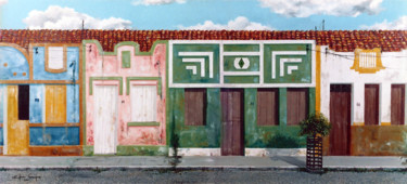 Painting titled "Brazilian regionali…" by Edmar Gonçalves, Original Artwork, Acrylic