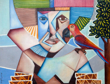 Pintura intitulada "Equilíbrio II" por Ed Oliveira, Obras de arte originais, Óleo