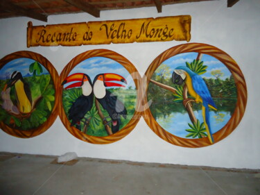 Pintura intitulada "Aves do Brasil - Mu…" por Ed Oliveira, Obras de arte originais