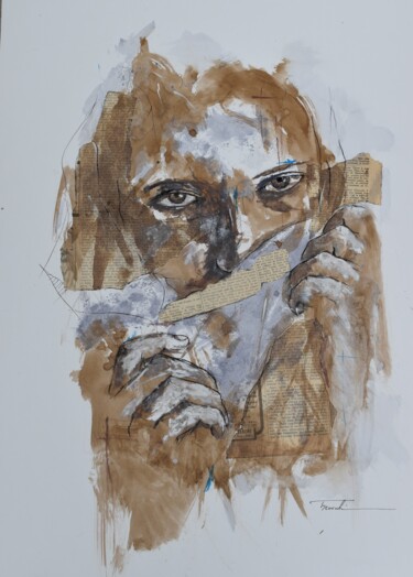 Картина под названием ""Respirer"" - Edmond Trucchi, Подлинное произведение искусства, Чернила