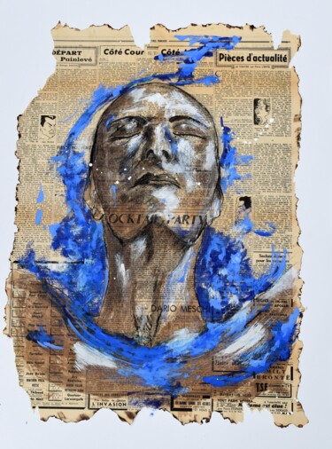 Рисунок под названием "Immersion" - Edmond Trucchi, Подлинное произведение искусства, Древесный уголь