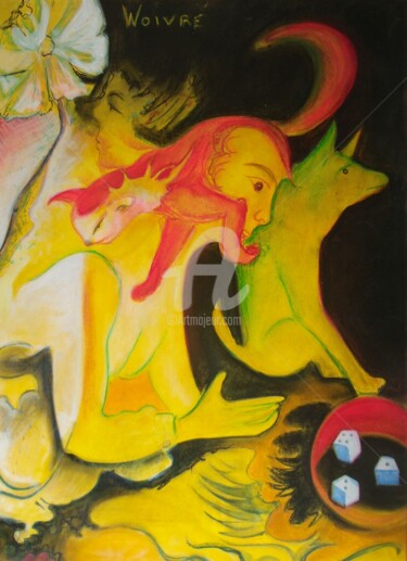 Dessin intitulée "421" par Edmond Woivre, Œuvre d'art originale, Pastel