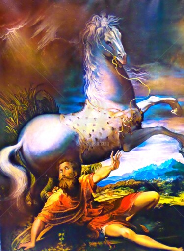 Peinture intitulée "cheval de troie" par Edmond Woivre, Œuvre d'art originale, Huile