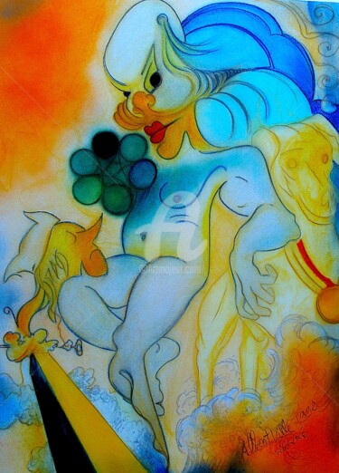 Dessin intitulée "ALBERVILLE" par Edmond Woivre, Œuvre d'art originale, Pastel