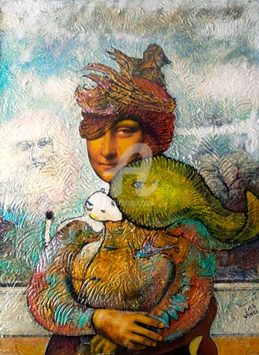 Peinture intitulée "JOCONDE" par Edmond Woivre, Œuvre d'art originale, Acrylique