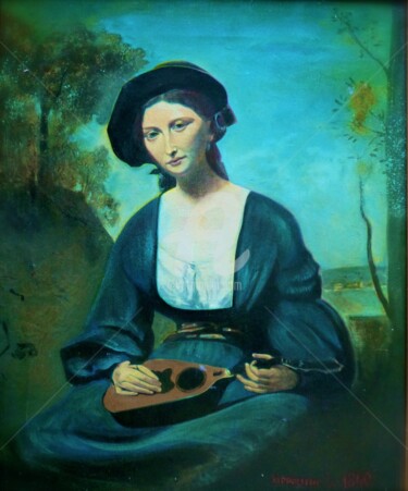 Painting titled "COROT" by Edmond Woivre, Original Artwork, Oil