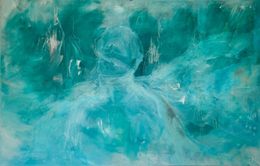 Картина под названием "Nebel" - Edna Ressel, Подлинное произведение искусства, Акрил Установлен на Деревянная рама для носил…
