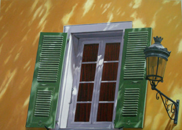 Pintura titulada "serie-janelas sombra" por Edna Schonblum, Obra de arte original, Oleo
