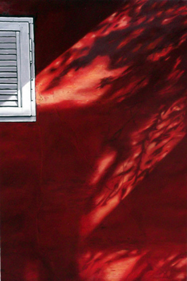 Painting titled "sombras vermelhas" by Edna Schonblum, Original Artwork, Oil
