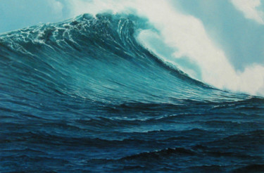 Painting titled "jaws" by Edna Schonblum, Original Artwork, Oil
