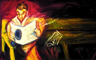 Pintura titulada "Fantasma" por Edna Cantoral Acosta, Obra de arte original