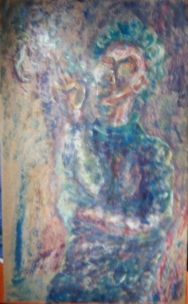 Painting titled "Espera" by Edna Cantoral Acosta, Original Artwork