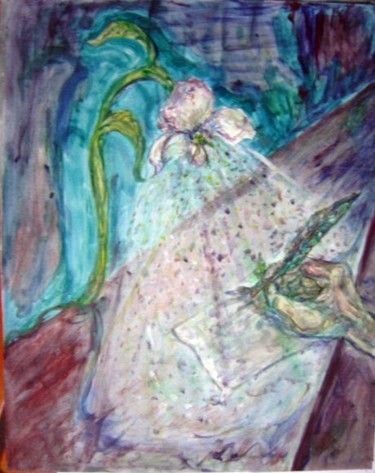 Pintura titulada "Lámpara" por Edna Cantoral Acosta, Obra de arte original