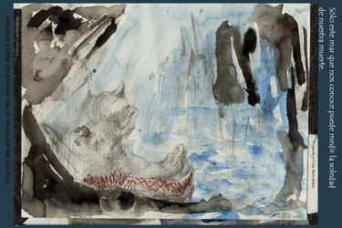Dibujo titulada "Del mar" por Edna Cantoral Acosta, Obra de arte original