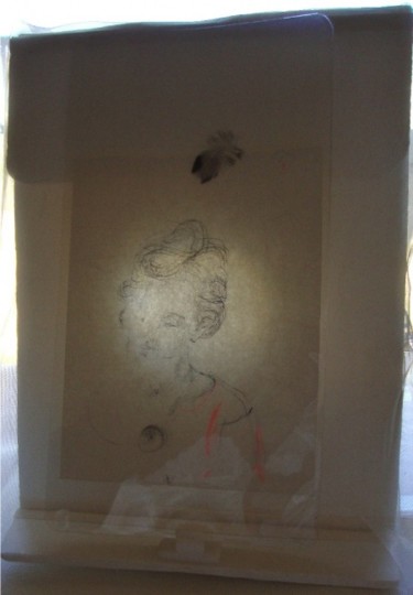 Dibujo titulada "12 sin cielo" por Edna Cantoral Acosta, Obra de arte original