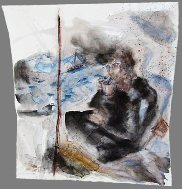 Pintura titulada "La marea" por Edna Cantoral Acosta, Obra de arte original
