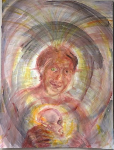 Pintura titulada "Vela" por Edna Cantoral Acosta, Obra de arte original