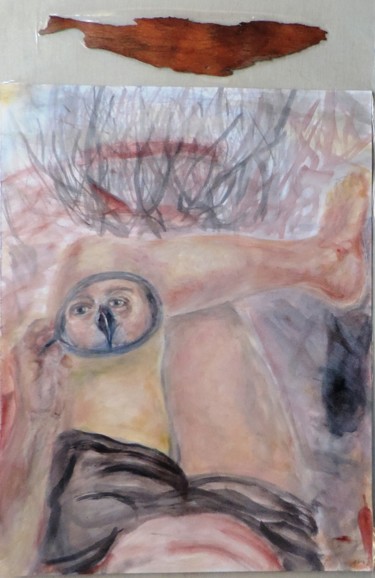 Pintura titulada "De frente" por Edna Cantoral Acosta, Obra de arte original