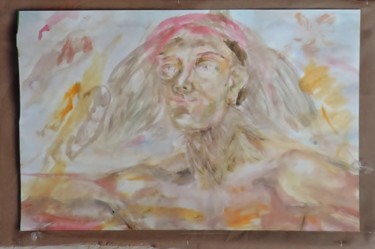 Pintura titulada "Sombrero alado" por Edna Cantoral Acosta, Obra de arte original