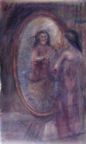 Painting titled "Capitana" by Edna Cantoral Acosta, Original Artwork
