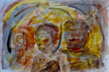 Pintura titulada "Errante luz" por Edna Cantoral Acosta, Obra de arte original