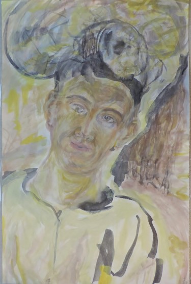 Pintura titulada "Vagabundo ciprés" por Edna Cantoral Acosta, Obra de arte original
