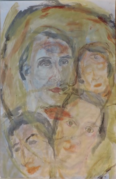 Pintura titulada "Tribu del Ser" por Edna Cantoral Acosta, Obra de arte original
