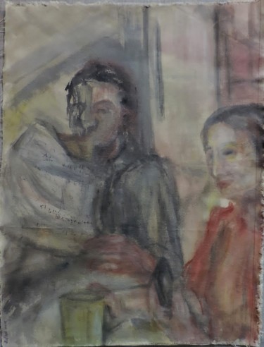 Painting titled "Conversatorio matin…" by Edna Cantoral Acosta, Original Artwork