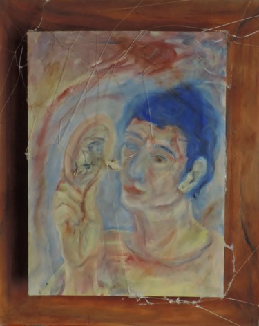 Pintura titulada "Tejedora" por Edna Cantoral Acosta, Obra de arte original