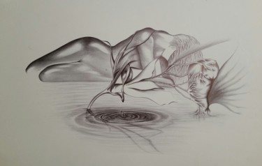 Disegno intitolato "Ambiguità" da Edoardo Lima, Opera d'arte originale, Biro