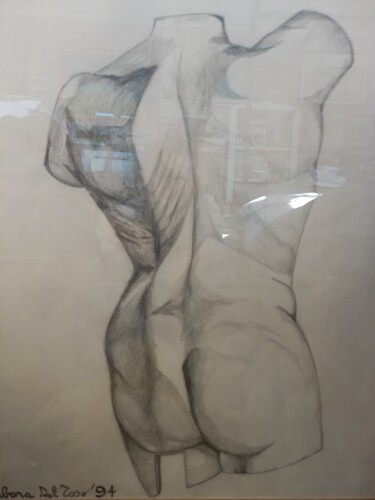 Drawing titled "Study of a greek bu…" by Edonista21, Original Artwork, Pencil Mounted on Wood Stretcher frame