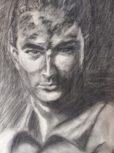 Drawing titled "Francesco,portrait…" by Edonista21, Original Artwork, Charcoal