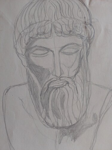 Dessin intitulée "Poseidon, copyright…" par Edonista21, Œuvre d'art originale, Crayon