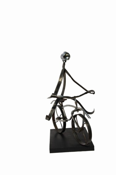 Sculpture titled "Psychocyclo" by Edouard Leruste, Original Artwork, Metals