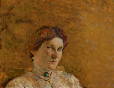 Schilderij getiteld "Portrait de Madame…" door Édouard Vuillard, Origineel Kunstwerk, Olie