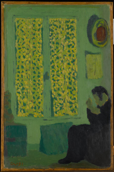绘画 标题为“L'Intérieur vert” 由Édouard Vuillard, 原创艺术品, 油