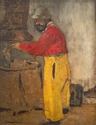 Malerei mit dem Titel "Portrait de Toulous…" von Édouard Vuillard, Original-Kunstwerk, Öl