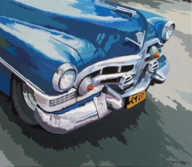Peinture intitulée "Vieille voiture de…" par Edouard Aguilo, Œuvre d'art originale, Acrylique