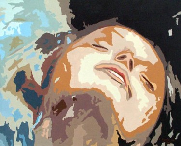 Peinture intitulée "MADAME SOUS LA DOUC…" par Edouard Aguilo, Œuvre d'art originale, Acrylique