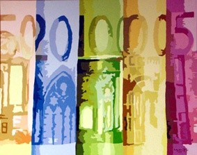 Painting titled "EUROS" by Edouard Aguilo, Original Artwork