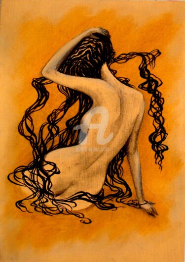 Painting titled "Naiad" by Neint, Original Artwork, Oil