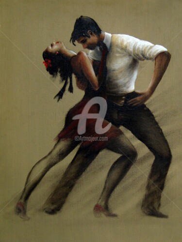 「Dance the Rumba」というタイトルの絵画 Neintによって, オリジナルのアートワーク, オイル
