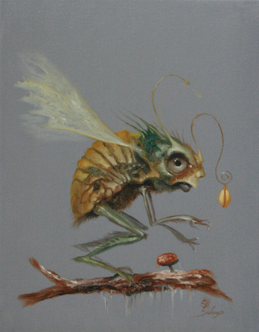 Malerei mit dem Titel "Hopper" von Ed Schaap, Original-Kunstwerk, Öl
