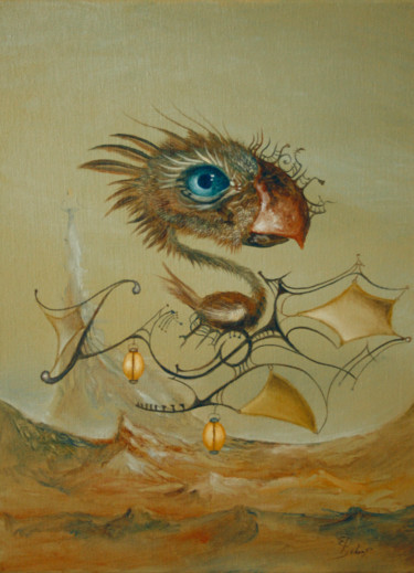 Malerei mit dem Titel "Ferry" von Ed Schaap, Original-Kunstwerk, Öl