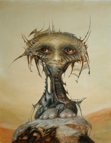 Pintura intitulada "OverWatcher" por Ed Schaap, Obras de arte originais, Óleo