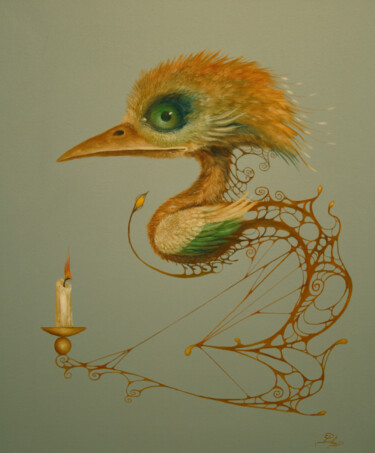 Peinture intitulée "SkyLanterns" par Ed Schaap, Œuvre d'art originale, Huile